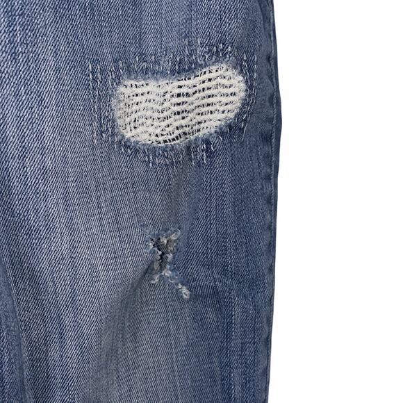 LOFT Modern Skinny Jeans Women's 27/4 Blue Stretch Denim Distressed Low Rise - Picture 3 of 13